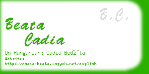 beata cadia business card